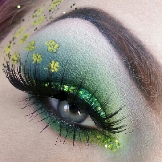 St. Patrick's Day Eye Makeup by Sarah Chambers