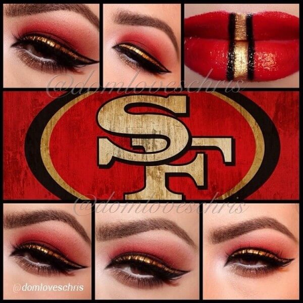 San Francisco 49ers Makeup by domloveschris