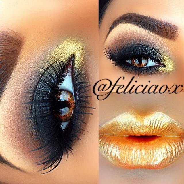 Mizzou Tigers/Pittsburgh Steelers Black & Gold Makeup by feliciaox