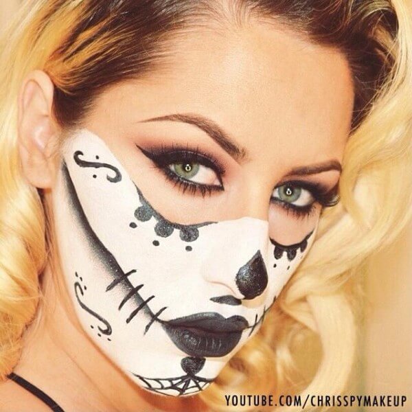 Chrisspy - Sugar Skull - Sexy Halloween Makeup Tutorial