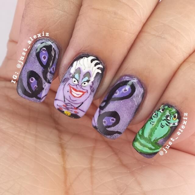 Little Mermaid Nail Art: Ursula | just_alexiz