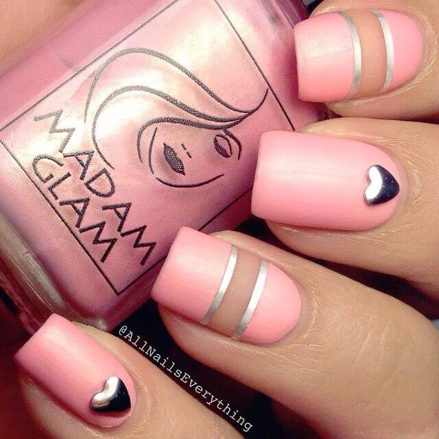 Pink Negative Space Nails | All Nails Everything