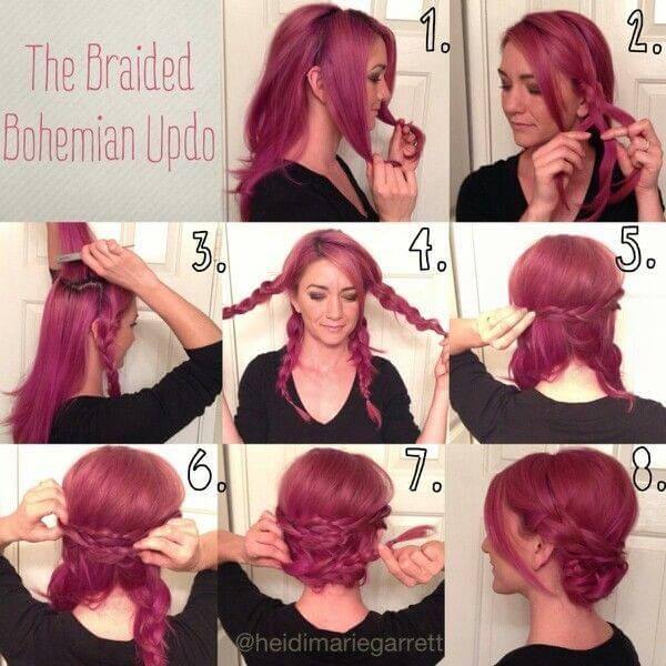 Bohemian Braided Updo Tutorial | Beautytipsntricks.com