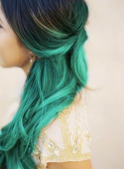 Teal Ombre Hair Color