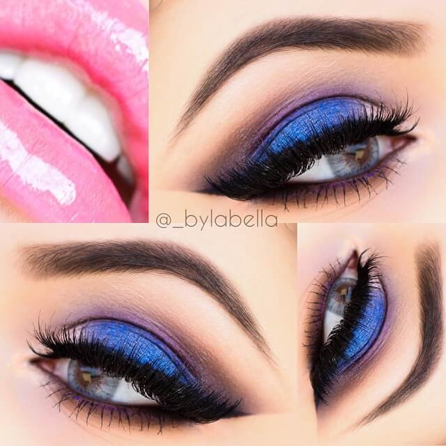 Blue Smokey Eyes Pink Lips by labella