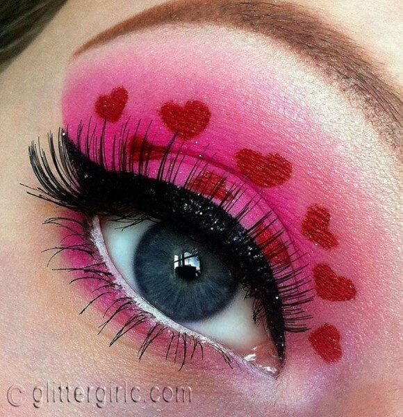 Valentine's Day Eye Art by Glitter Girl C