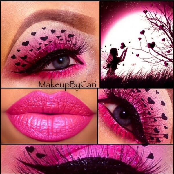 Valentine's Day Eye Art by Makeup by Cari