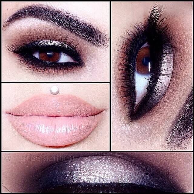 Soft Smokey Eyes Nude Lips by missjazminad